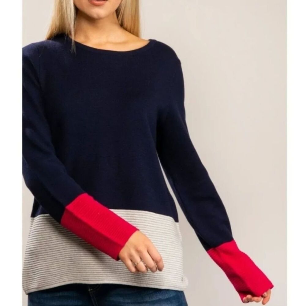 Joules Valencia Colorblock Womens Sweater Size 10